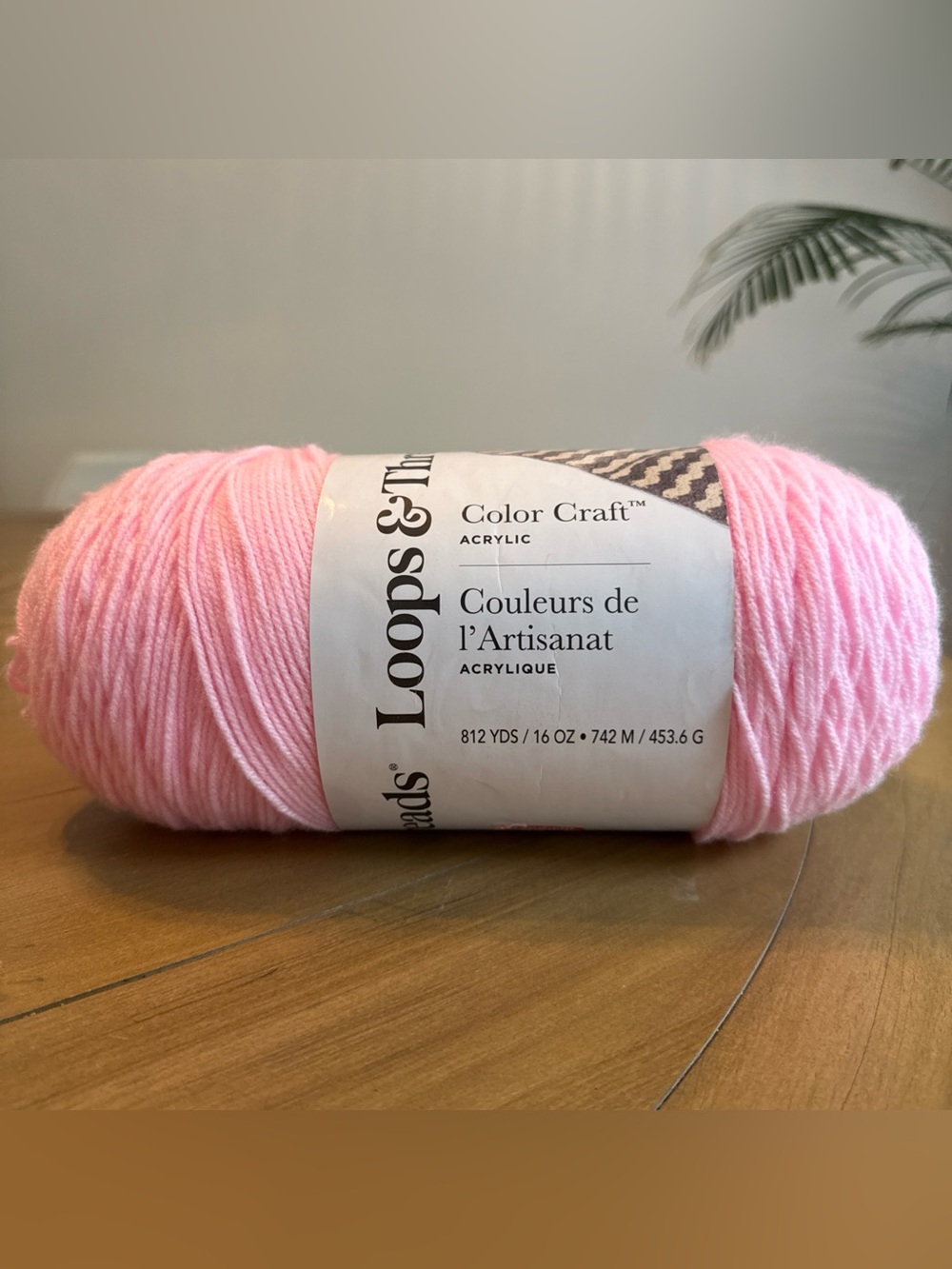 Loops & Threads Color Craft 'Blush/Rose' Yarn 16 oz 812 yds. 100% Acrylic